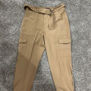 Tan Cargo Pants with Belt